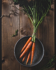 Fresh carrots from a market photo