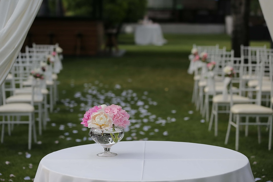 Wedding Venue vase flower