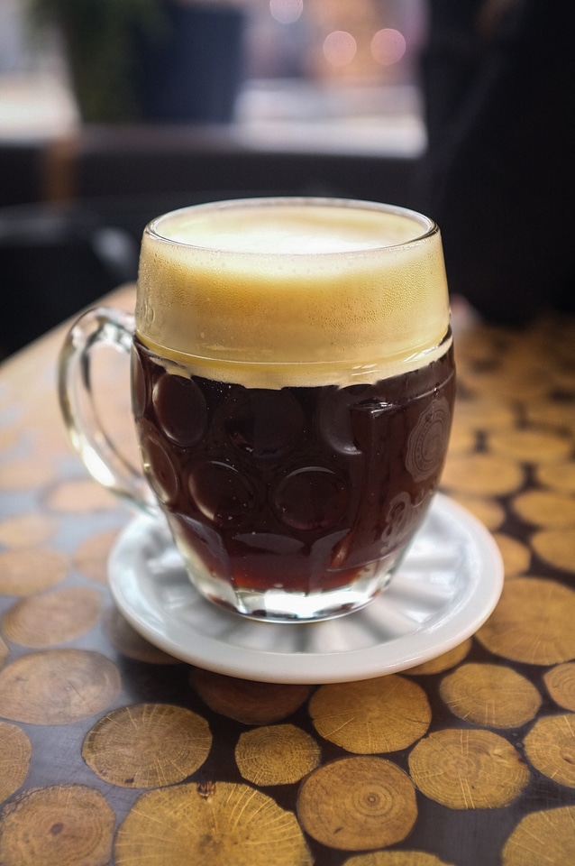 Czech lager beer from the tap