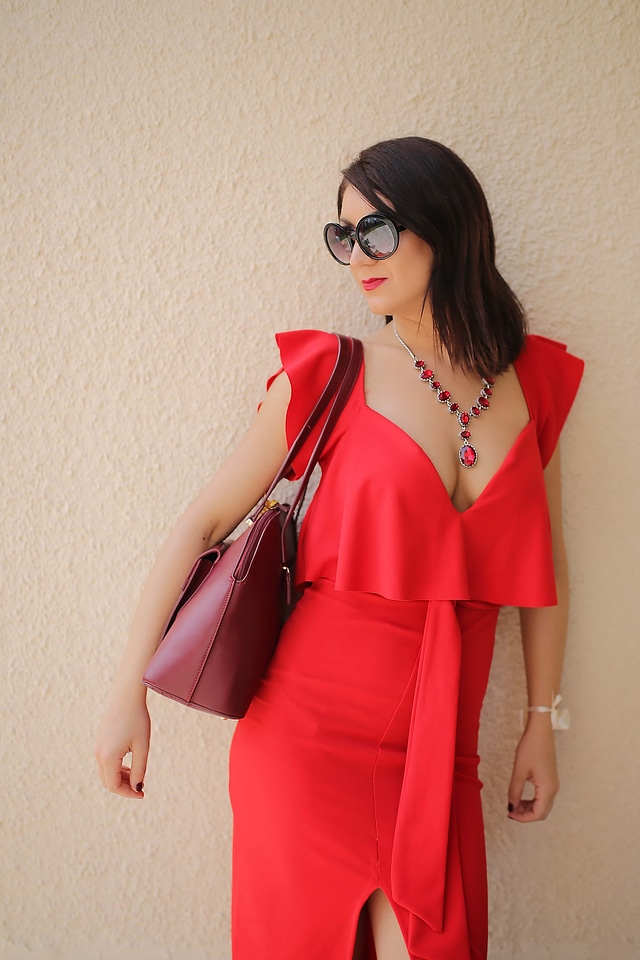 Elegant red dress