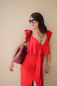 Elegant red dress photo
