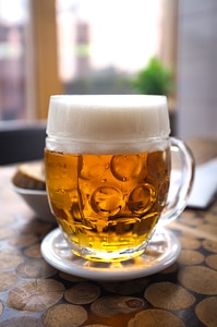 Perfectly tapped Czech pilsner beer photo