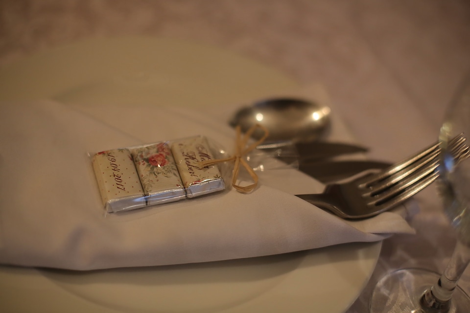 Fork cutlery napkin