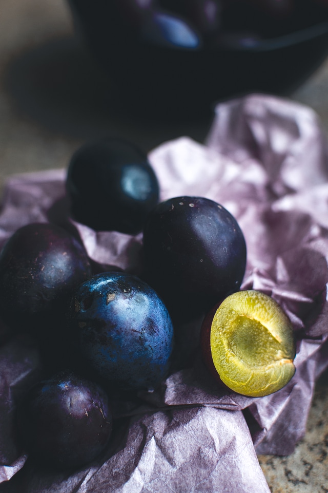 Detail of fresh plums