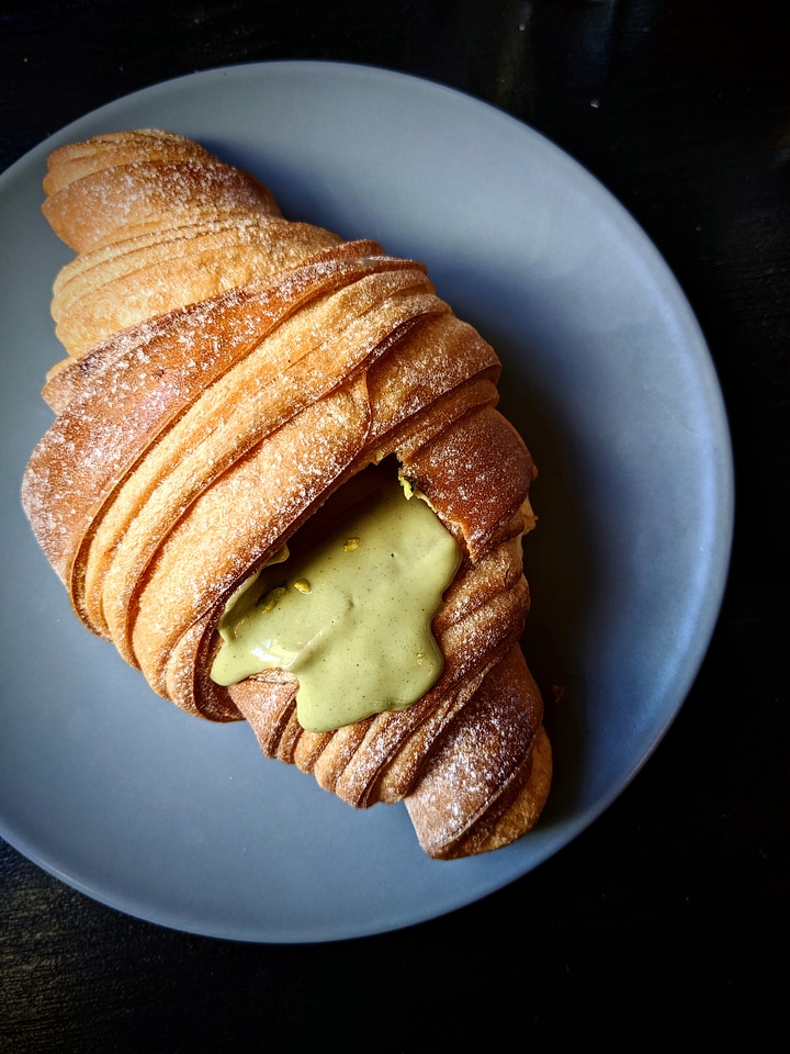 Pistachio croissant photo