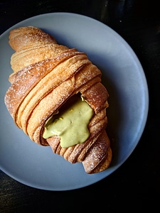 Pistachio croissant photo
