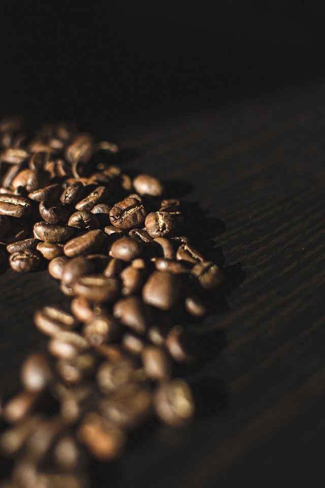 Coffee beans close up