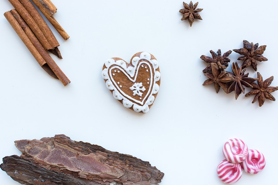 Cute homemade Christmas cinnamon gingerbread