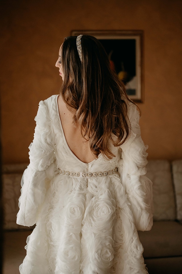 Salon photo model wedding dress
