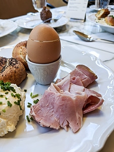 Soft boiled egg for breakfast photo