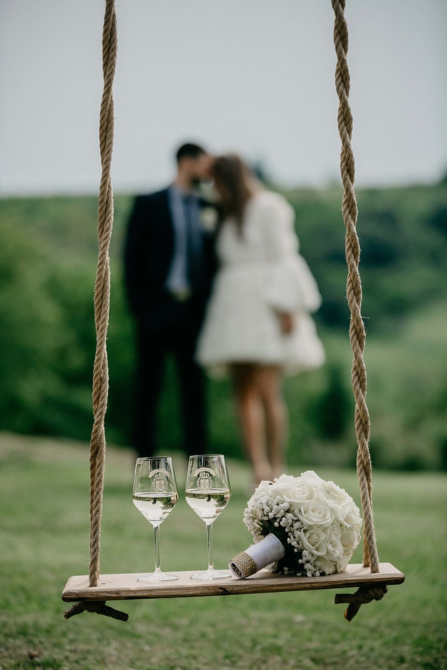 Boyfriend girlfriend white wine
