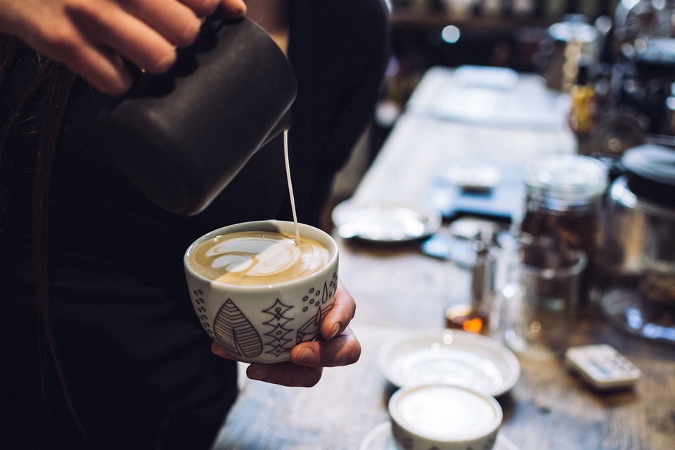 Barista preparing cappuccino