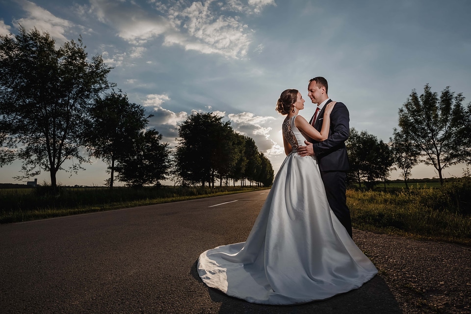 Groom evening road