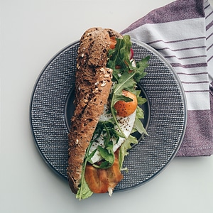 Healthy homemade baguette photo