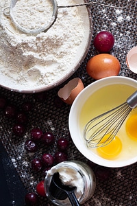 Preparing to bake a cherry pie