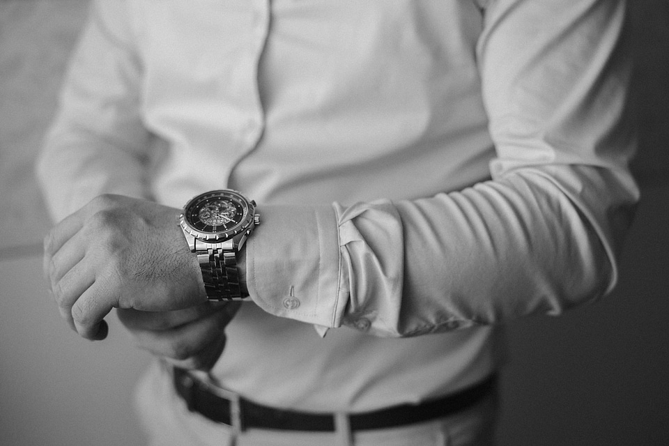Wristwatch manager businessman