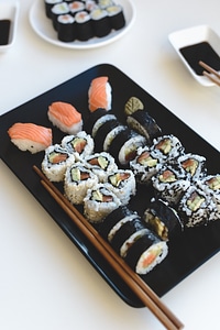 Homemade sushi photo
