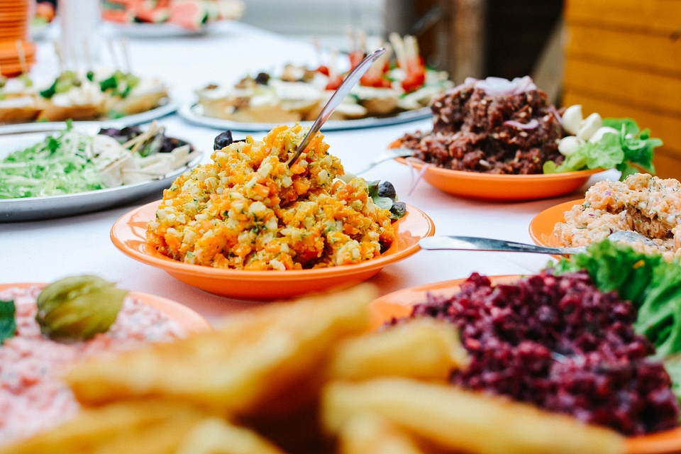 Vegetable party appetizers