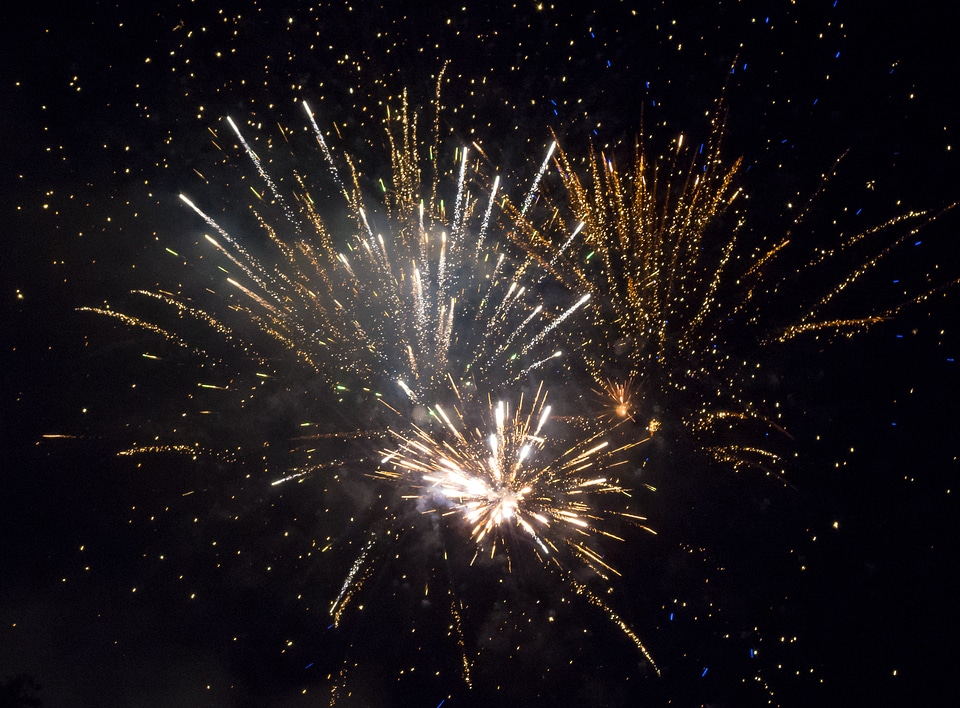 Gold New Year Fireworks