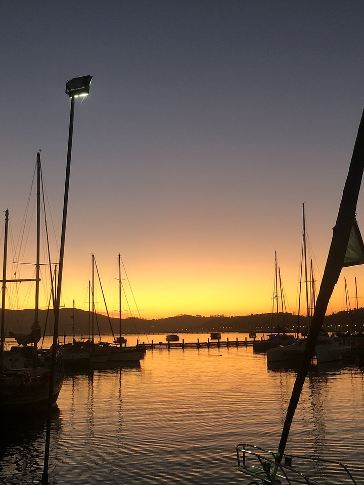 Water sunset yacht