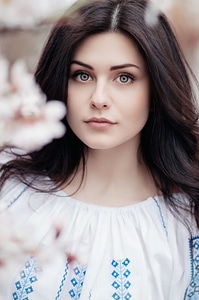 Portrait of Beautiful Young Brunette photo