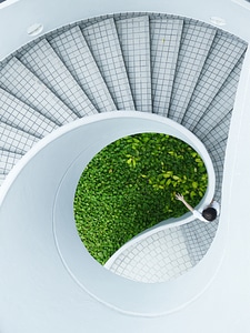 White Modern Spiral Staircase in Singapore photo