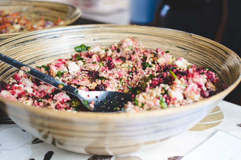 Healthy vegan salad