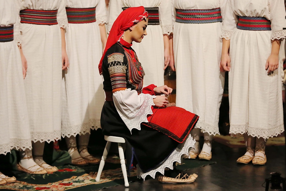 Woman sitting costume