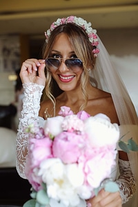 Bride smiling portrait