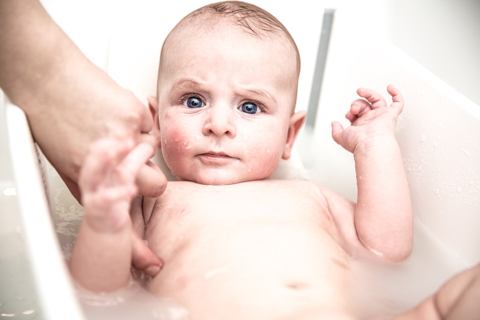 Infant in the Bath photo