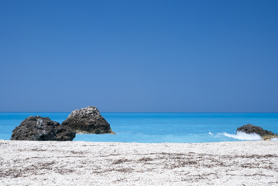 Turquoise Sea on the Beach in Greece