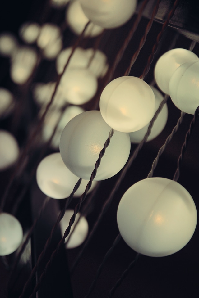 Bubble lights glowing