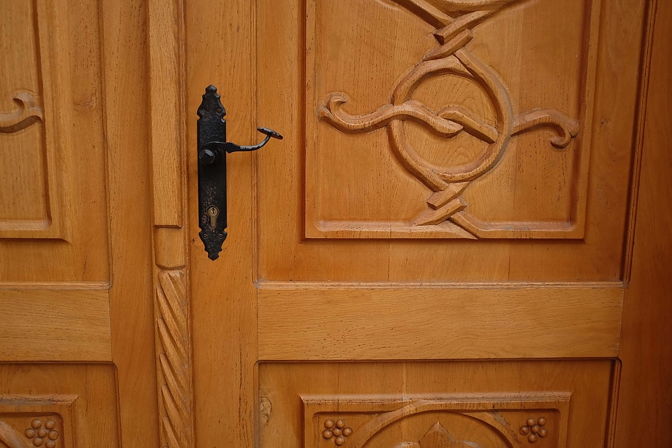 Front Door heavy wooden photo