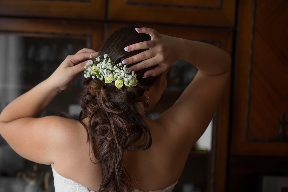 Hairstyle long flowers