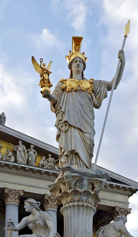 Monument sculpture athena