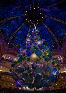 Christmas Tree in Galeries Lafayette photo