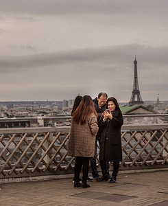 Family on the Roof Galeries Lafayette in Paris