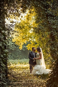 Forest Path meeting romantic photo