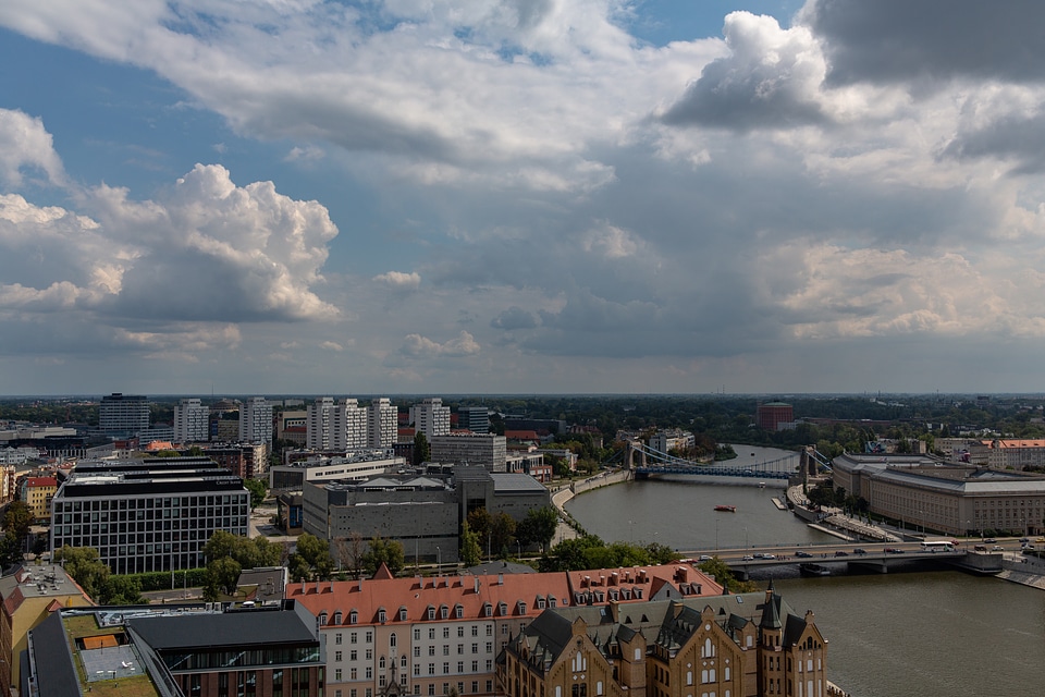 View of the Grunwaldzki Bridge