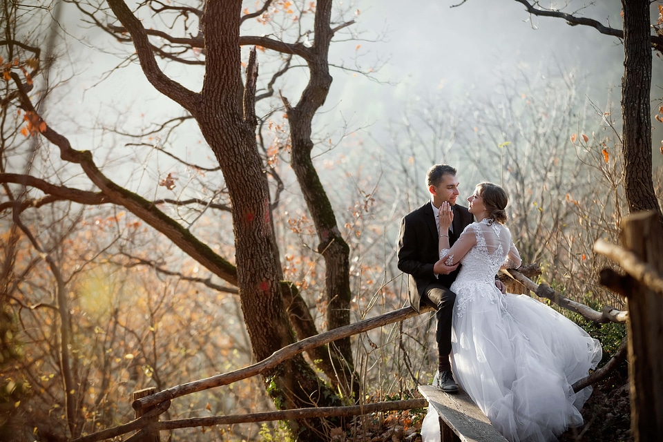 Just Married bride groom