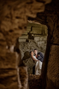 Exploration cave couple photo