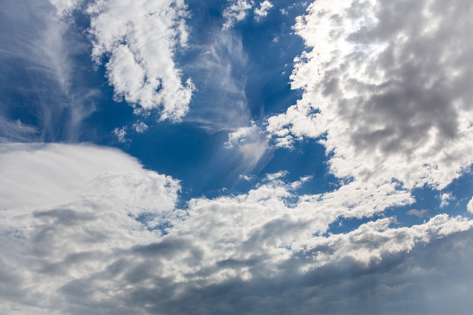 Clear Blue Sky with Clouds