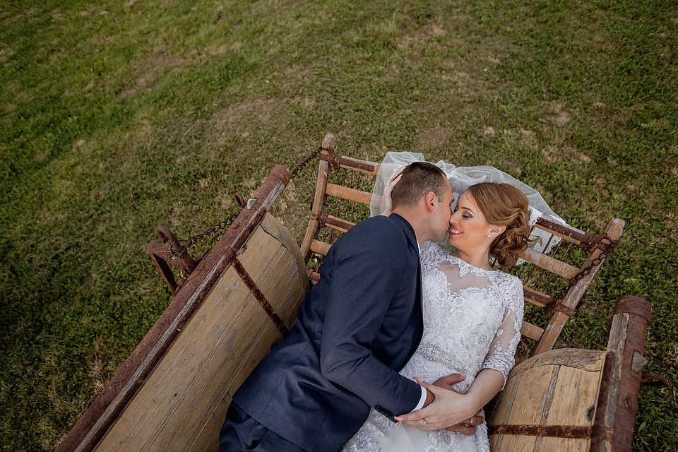 Groom bride newlyweds