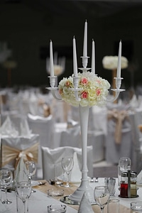 Elegance candles wedding venue photo