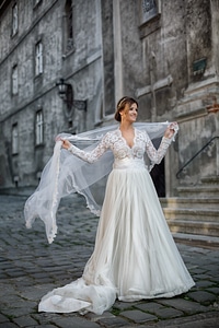 Veil gorgeous wedding dress photo
