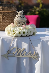 Table decorative reception photo