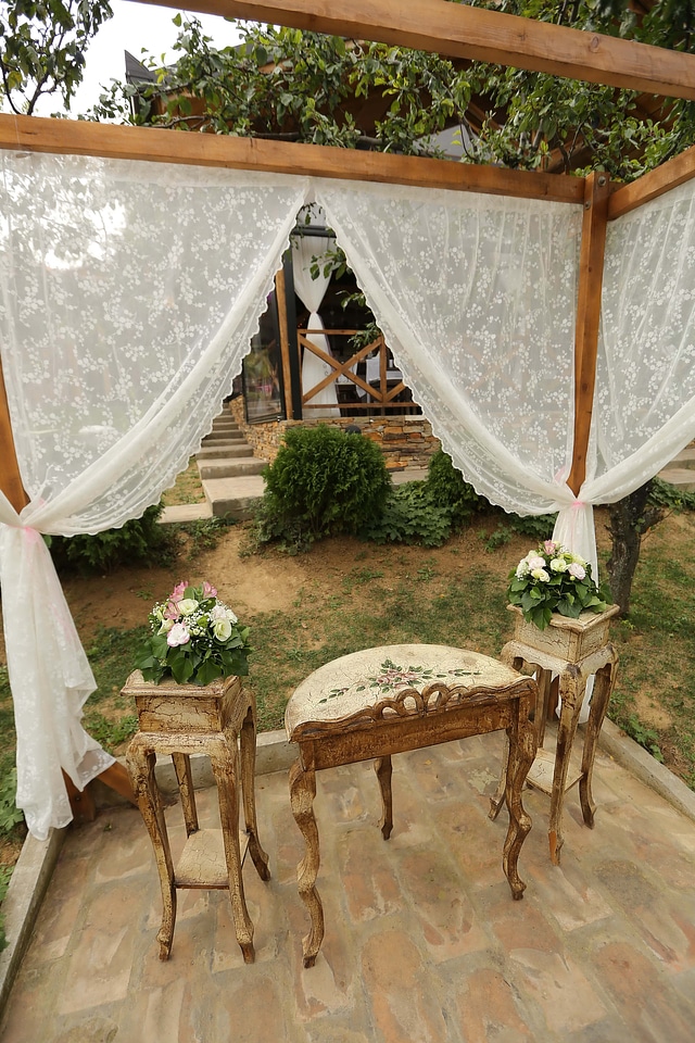 Garden patio wedding venue