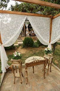 Garden patio wedding venue
