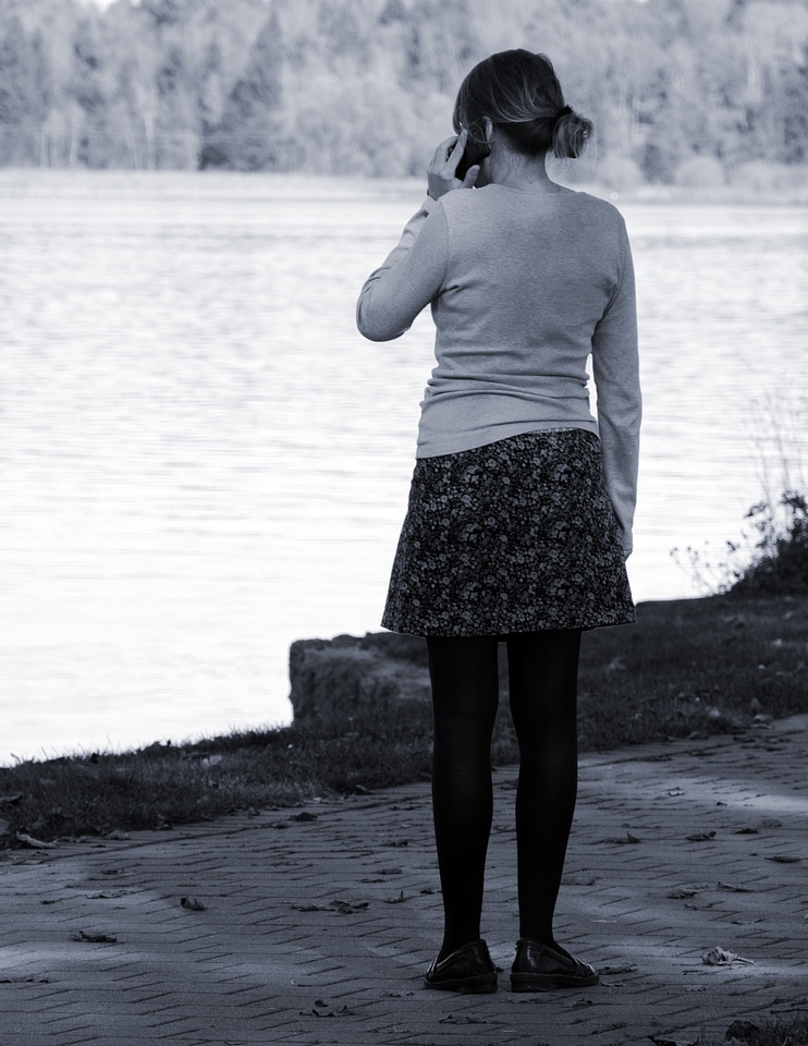 Woman lonely wait