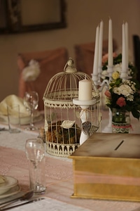 Elegant interior decoration candle photo